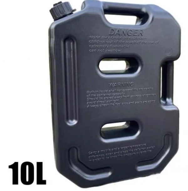 JERRYCAN EXTRA PLAT 10L ROUGE ou NOIR en PEHD