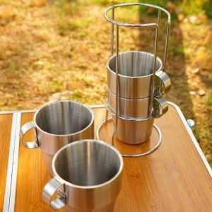 Ensemble de 4 MUGS en Inox 304 / 300ml