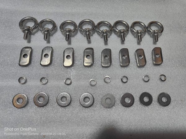 OEILLETS FIXATIONS / LEVAGE (8pcs) pour GALERIES ALUMINIUM